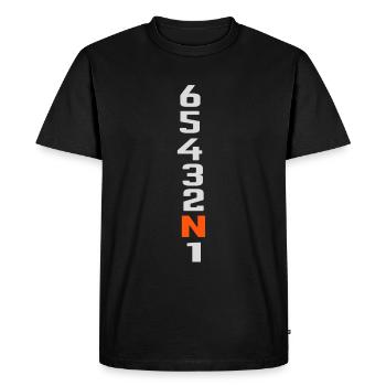 Changement de vitesse de moto - T-shirt Premium bio Homme - noir - Devant - Nico (187cm)