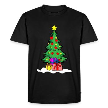 Amour de sapin de noel - T-shirt Premium bio Homme - noir - Devant - Nico (187cm)