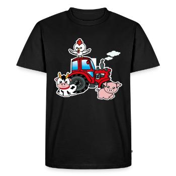 Ferme de tracteur - T-shirt Premium bio Homme - noir - Devant - Nico (187cm)