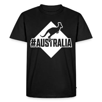 kangourou kangourou australie - T-shirt Premium bio Homme - noir - Devant - Nico (187cm)
