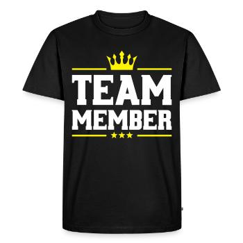 couronne de membre de l'équipe - T-shirt Premium bio Homme - noir - Devant - Nico (187cm)