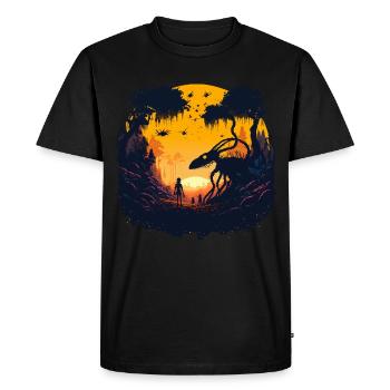 weird alien - Men's Premium Organic T-Shirt - black - Front - Nico (187cm)