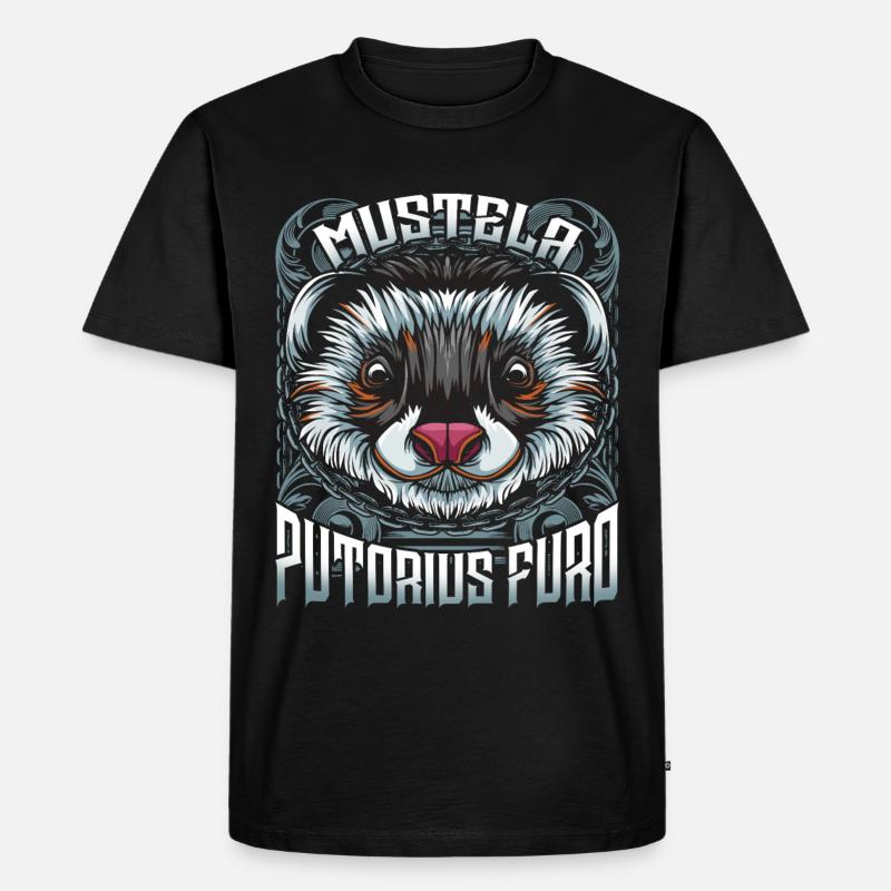 Frettchen - Männer Premium Bio T-Shirt - Schwarz