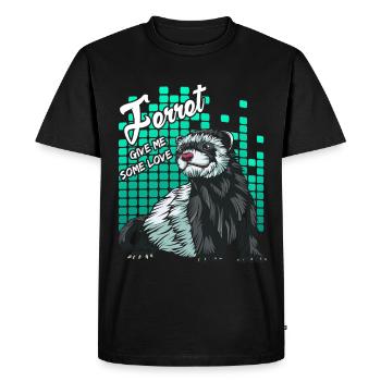 Furets - T-shirt Premium bio Homme - noir - Devant - Nico (187cm)