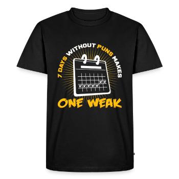 Jeu de mots - T-shirt Premium bio Homme - noir - Devant - Nico (187cm)