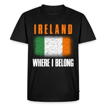 Ireland - Men's Premium Organic T-Shirt - black - Front - Nico (187cm)