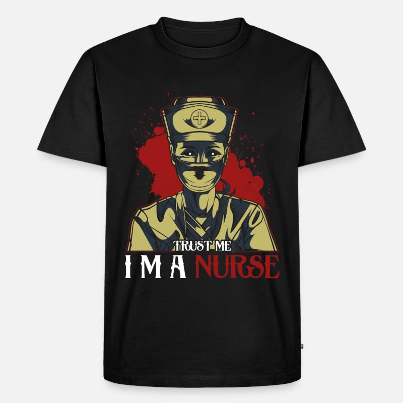 Krankenschwester - Männer Premium Bio T-Shirt - Schwarz