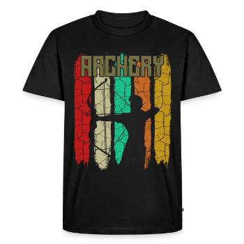 archer - T-shirt Premium bio Homme - noir - Devant - Nico (187cm)