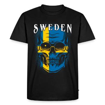 Suède - T-shirt Premium bio Homme - noir - Devant - Nico (187cm)