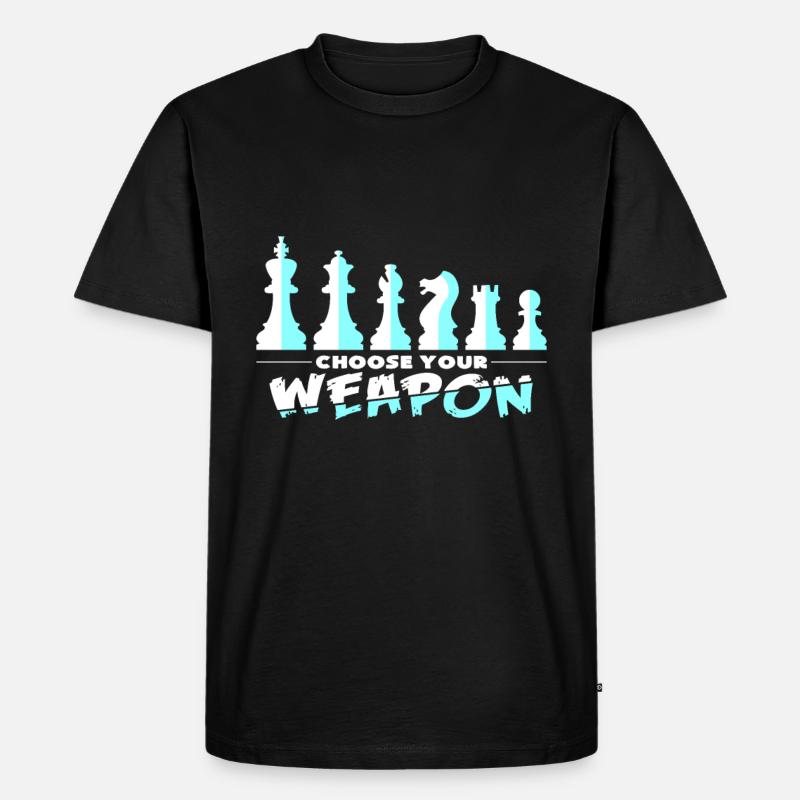 Schach - Männer Premium Bio T-Shirt - Schwarz