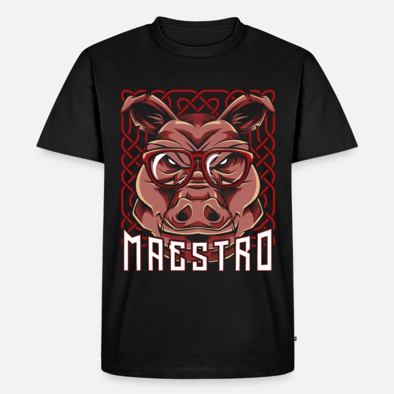 Schwein - Männer Premium Bio T-Shirt - Schwarz