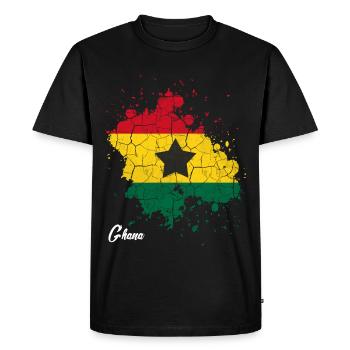 Ghana - T-shirt Premium bio Homme - noir - Devant - Nico (187cm)