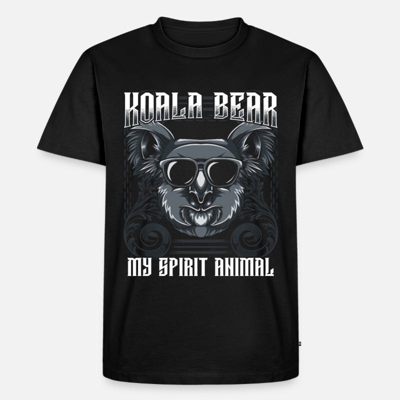 Koalabär - Männer Premium Bio T-Shirt - Schwarz