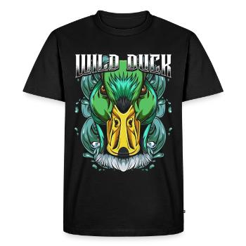 mallard - Men's Premium Organic T-Shirt - black - Front - Nico (187cm)