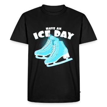 Avoir un jour de glace | Cadeau de jeu de mots de patinage artistique - T-shirt Premium bio Homme - noir - Devant - Nico (187cm)