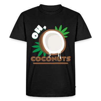 coconut - Men's Premium Organic T-Shirt - black - Front - Nico (187cm)