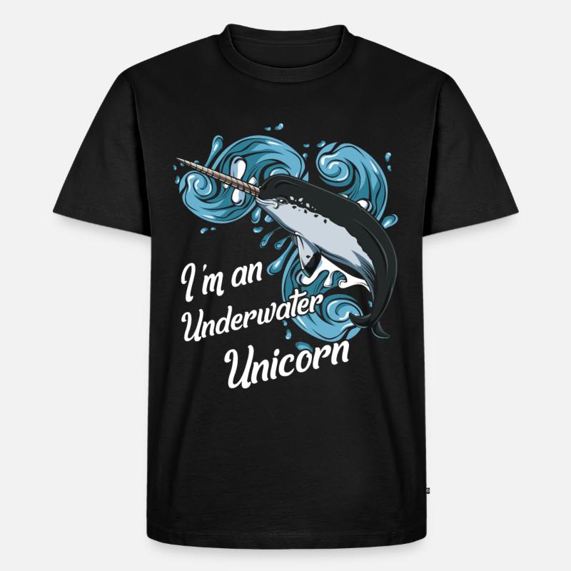 Narwals - Männer Premium Bio T-Shirt - Schwarz