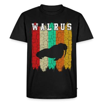 walrus - Men's Premium Organic T-Shirt - black - Front - Nico (187cm)