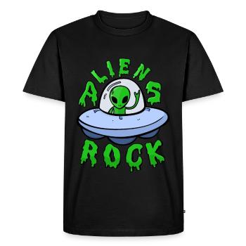 étranger - T-shirt Premium bio Homme - noir - Devant - Nico (187cm)