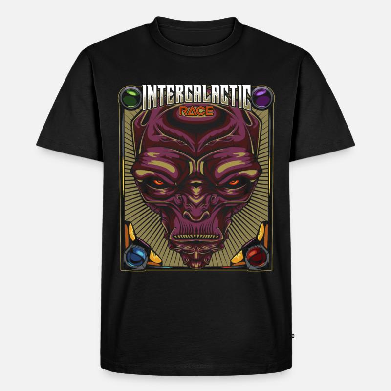 Alien - Männer Premium Bio T-Shirt - Schwarz