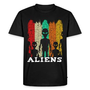 étranger - T-shirt Premium bio Homme - noir - Devant - Nico (187cm)