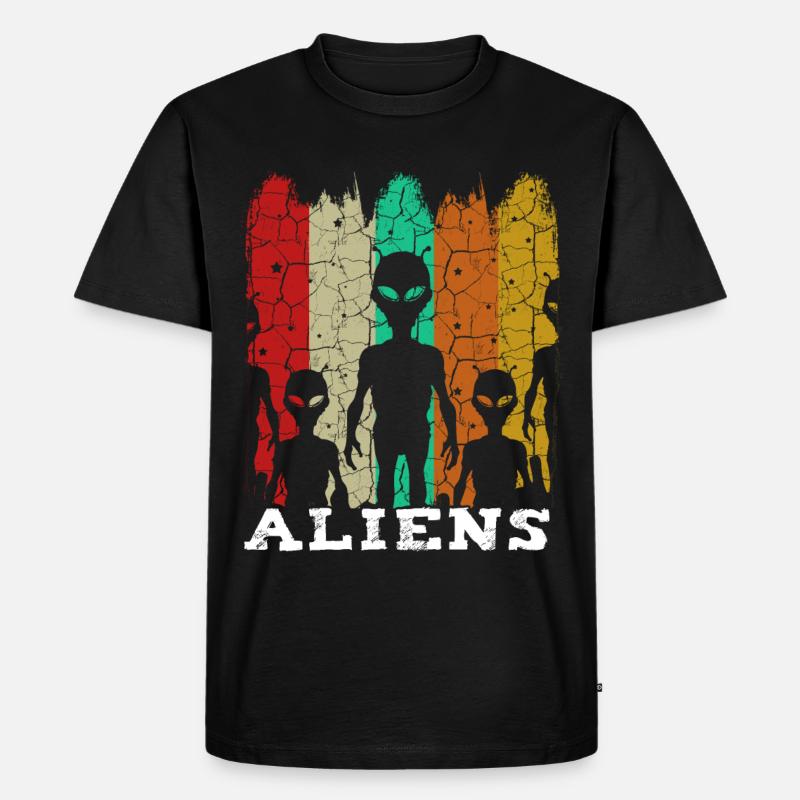 Alien - Männer Premium Bio T-Shirt - Schwarz
