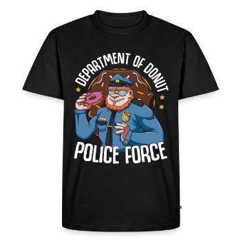 donut - Men's Premium Organic T-Shirt - black - Front - Nico (187cm)
