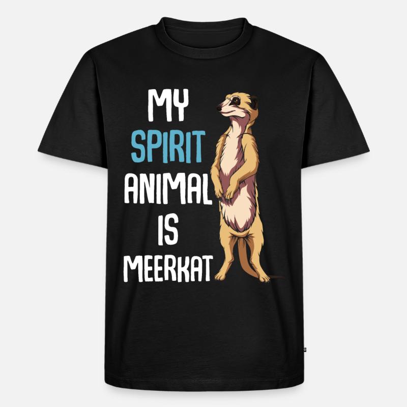 Erdmännchen - Männer Premium Bio T-Shirt - Schwarz