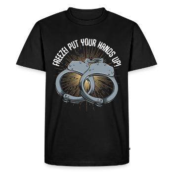 police - T-shirt Premium bio Homme - noir - Devant - Nico (187cm)