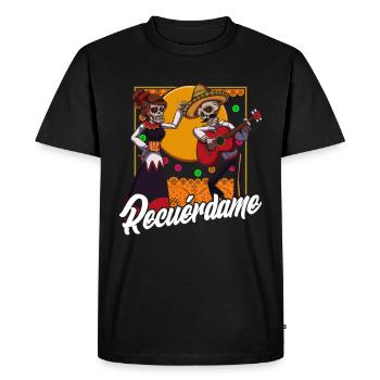 Jour des morts - T-shirt Premium bio Homme - noir - Devant - Nico (187cm)