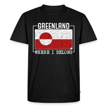 Greenland - Men's Premium Organic T-Shirt - black - Front - Nico (187cm)