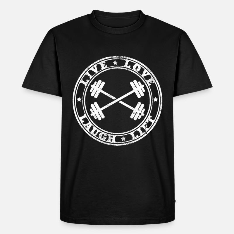 Gewichtheben - Männer Premium Bio T-Shirt - Schwarz