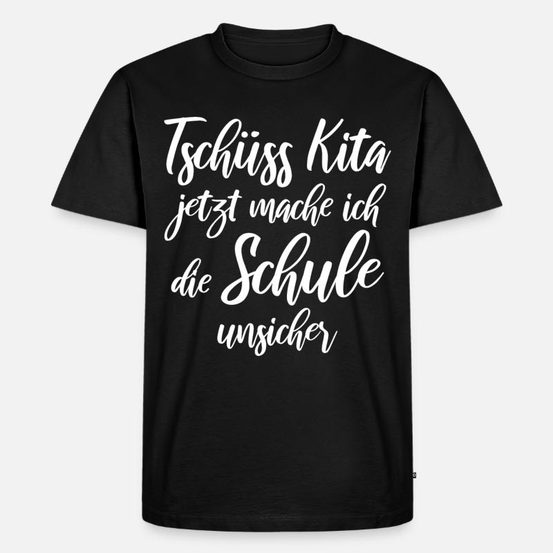 Schulanfang - Männer Premium Bio T-Shirt - Schwarz