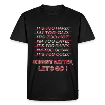 La motivation vous apporte le succès dans le sport - T-shirt Premium bio Homme - noir - Devant - Nico (187cm)