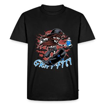 Graffiti Skater Pulvérisateur artiste Street Art - T-shirt Premium bio Homme - noir - Devant - Nico (187cm)