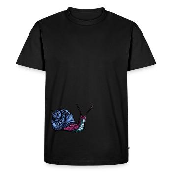 escargot - T-shirt Premium bio Homme - noir - Devant - Nico (187cm)