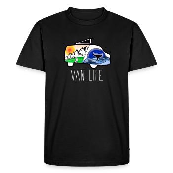 VAN LIFE VANLIFER NOMADS - T-shirt Premium bio Homme - noir - Devant - Nico (187cm)