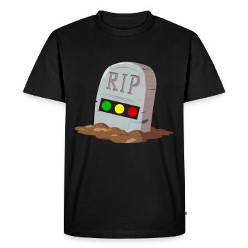 Feu tricolore reposer en toute tranquillité RIP - T-shirt Premium bio Homme - noir - Devant - Nico (187cm)