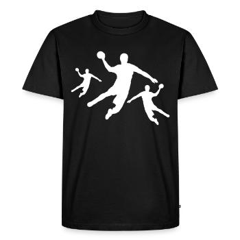 Équipe de joueurs de handball - T-shirt Premium bio Homme - noir - Devant - Nico (187cm)