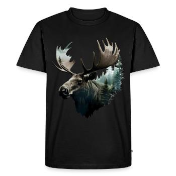 Élan - T-shirt Premium bio Homme - noir - Devant - Nico (187cm)