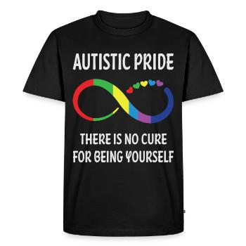 Autisme Autiste - T-shirt Premium bio Homme - noir - Devant - Nico (187cm)