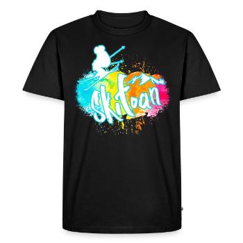 skiing - Men's Premium Organic T-Shirt - black - Front - Nico (187cm)