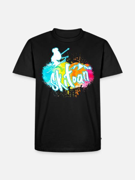 skiing - Men's Premium Organic T-Shirt - black