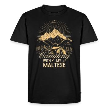 Malteser Camping Randonnée Plein air - T-shirt Premium bio Homme - noir - Devant - Nico (187cm)
