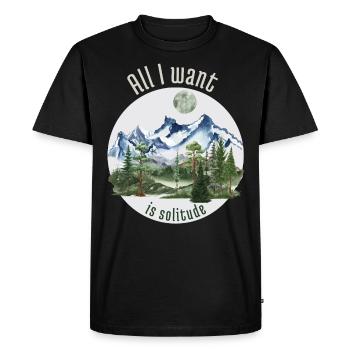 All i want is solitude - Men's Premium Organic T-Shirt - black - Front - Nico (187cm)