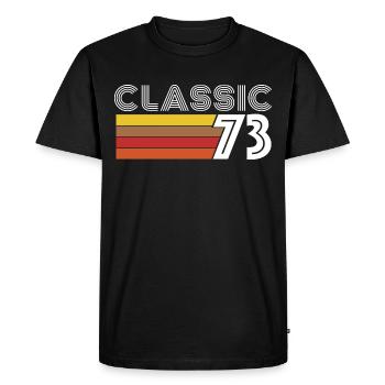 Classic 1973 Stylish Birthday Man or Woman - Men's Premium Organic T-Shirt - black - Front - Nico (187cm)