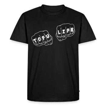 Tofu Vie - T-shirt Premium bio Homme - noir - Devant - Nico (187cm)