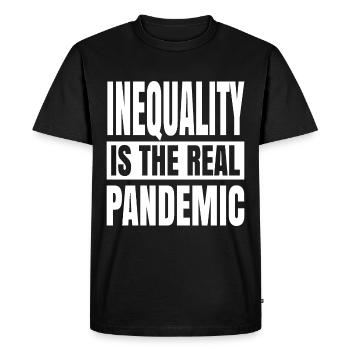 L’inégalité est la véritable pandémie - T-shirt Premium bio Homme - noir - Devant - Nico (187cm)