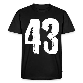 Maillot numéro 43 - T-shirt Premium bio Homme - noir - Devant - Nico (187cm)