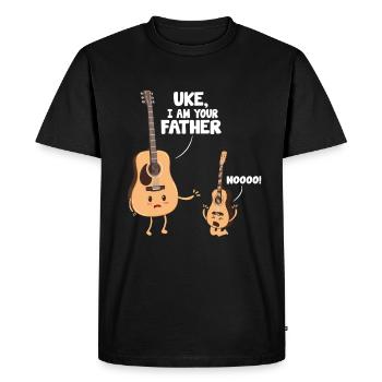 UKE JE SUIS VOTRE PÈRE! NOOON! - T-shirt Premium bio Homme - noir - Devant - Nico (187cm)